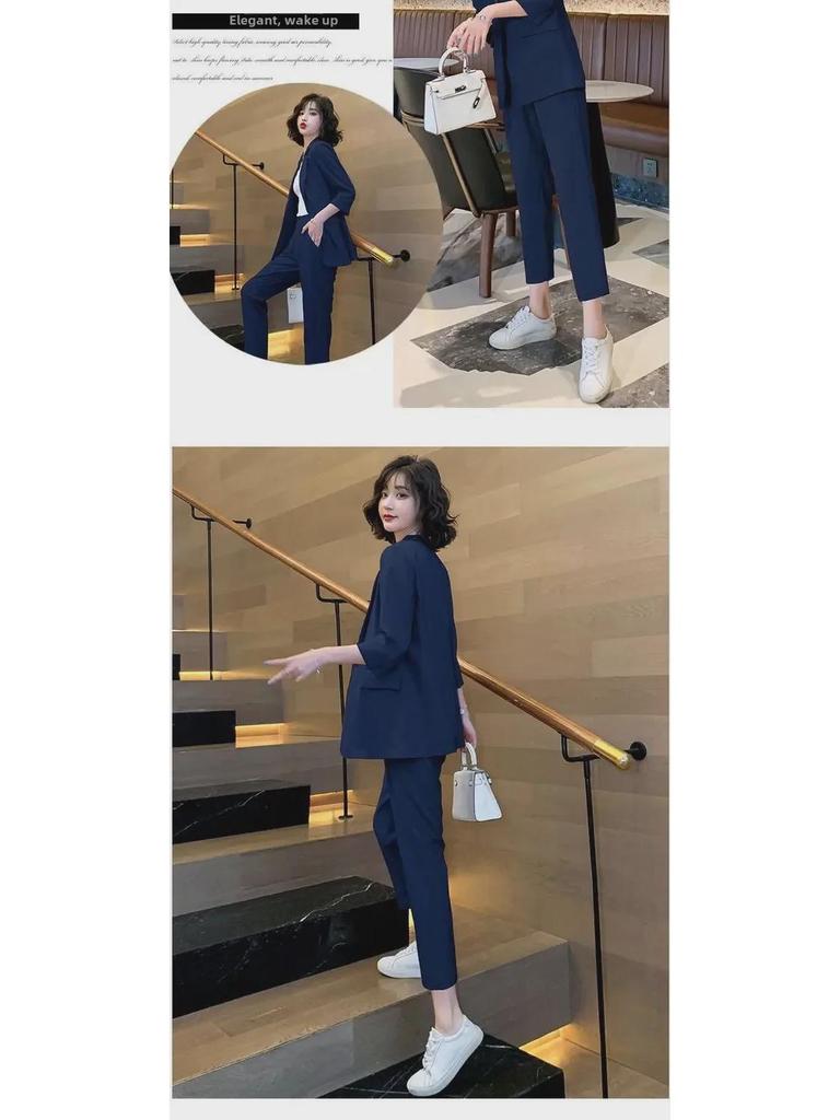 Women's Spring/Summer 2024 Suit Set: Elegant & Professional Thin Blazer for a Casual Yet Formal Look