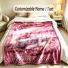 Elefanten-Thema Weiche Decke Personalisierter Benutzerdefinierter Name Textdruck Warme Decke Zuhause Sofa Schlafzimmer Dekoration