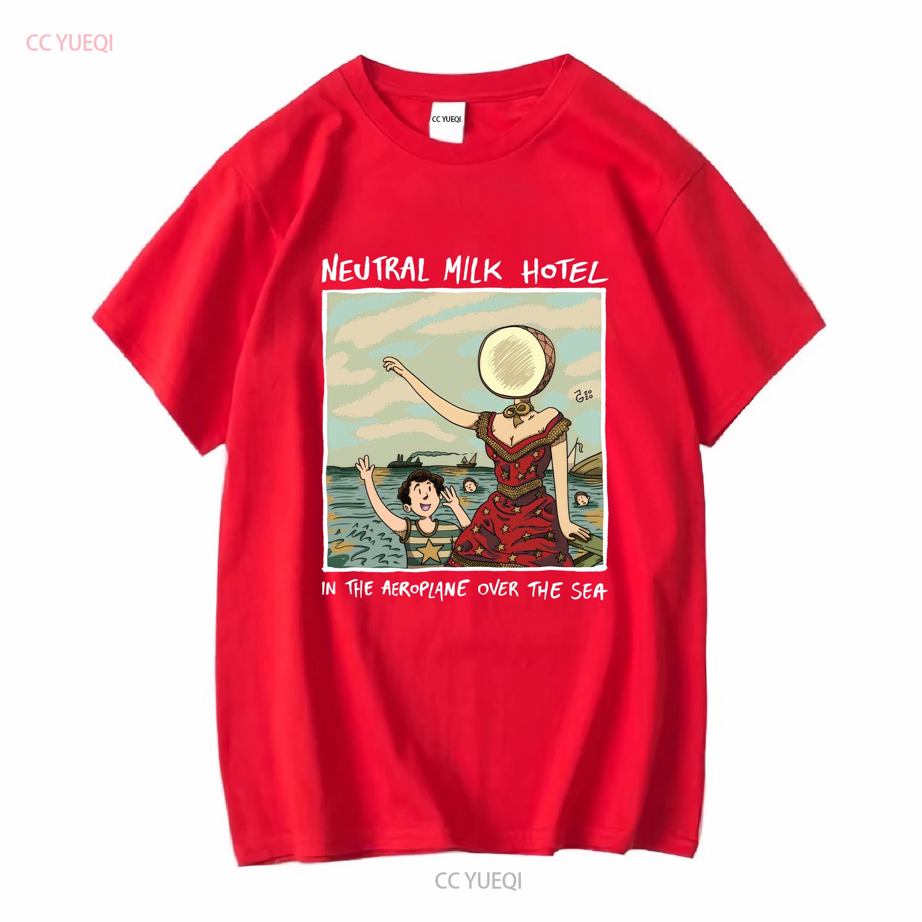 

Neutral Milk Hotel В Самолете Над Морем Футболка Мужская Женская Размер S 5XL винтаж Стиранный с принтом Повседневная Стильная S