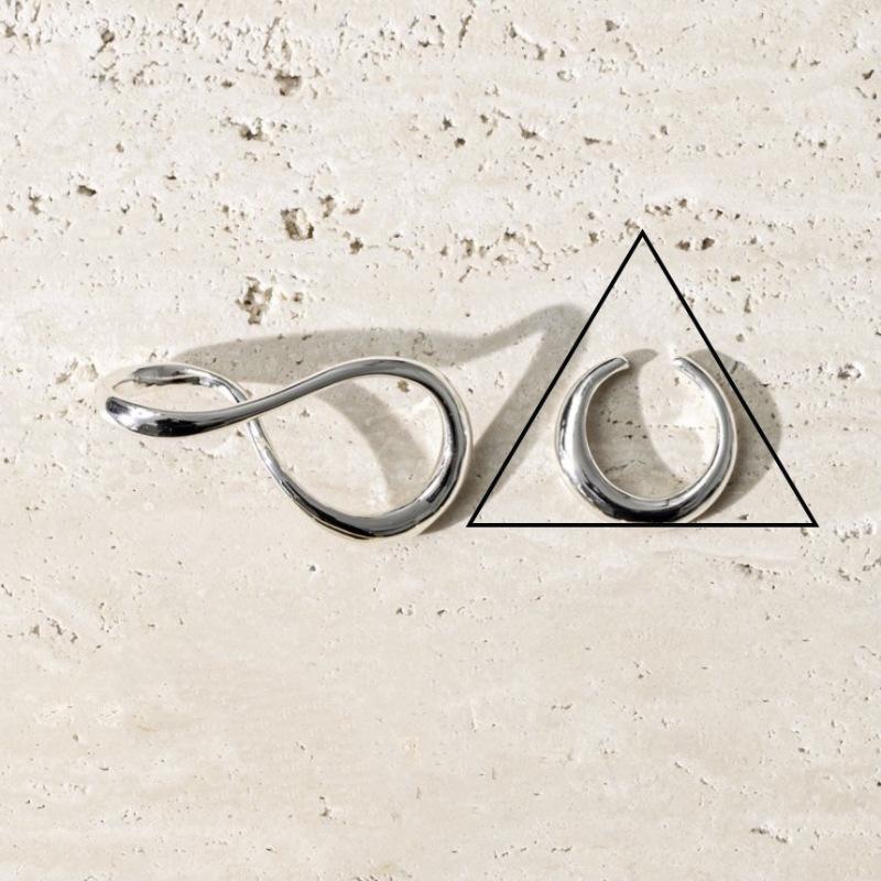 

Регулируемое современное кольцо Мёбиуса для женщин с уникальным медным геометрическим дизайном