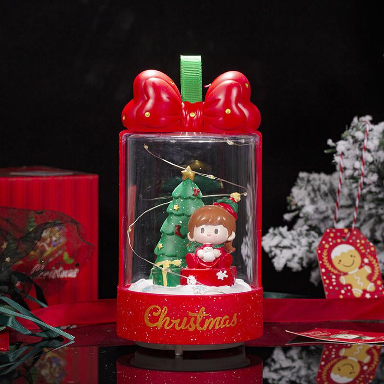 

Ночник на батарейках, мультяшный, милый, в форме снеговика, Санта-Клауса и девочки Girl Sit