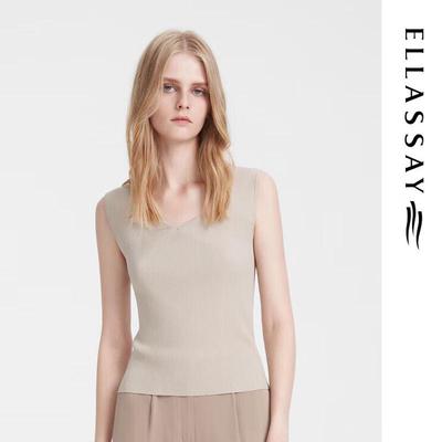 Women's Slim Fit Square Neck Knit Tank Top