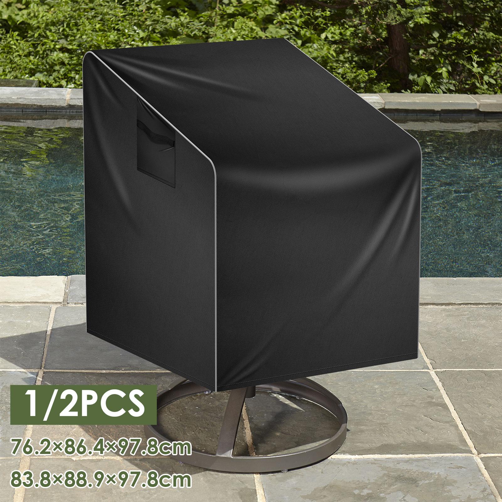 

1/2 шт. Чехол для уличного поворотного кресла-шезлонга из ткани Оксфорд, Сверхпрочный водонепроницаемый чехол для кресла-качалки для патио для садовой мебели 1PCS 76.2 cm