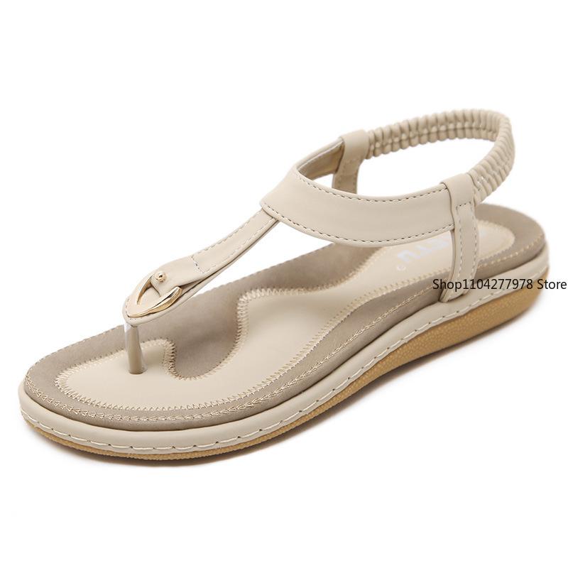 Fashion Summer Women Sandals Bohemia Casual Ethnic Shoes Flip Flops Soft Flats Woman Comfortable Plus Size Wedge Sandalias Zapatos Mujer