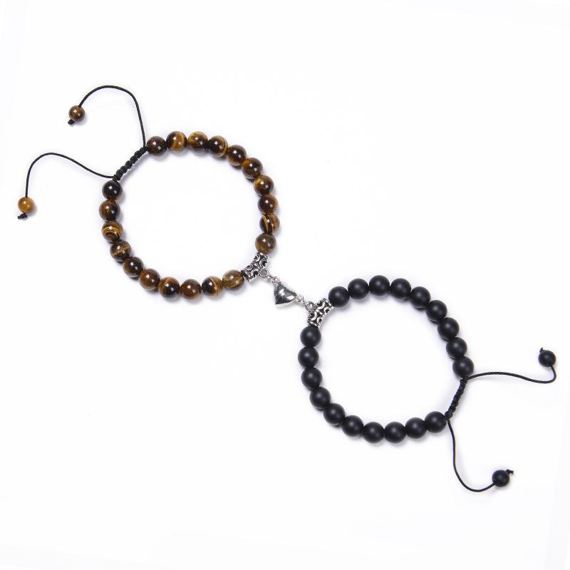 JYL TS Bracelet Heart Magnetic Couple  Beaded Draws True Love & Relationship Bliss
