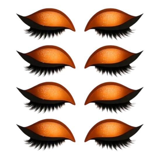 1/2/3/4/5 Pairs Lazy Eye Shadow Eyelash Patch 2-in-1 Eyeshadow Eyelashes Makeup Stickers