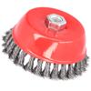 2Pcs Twist Wire Brush Wheel Knotted Grinder Cup Grinding Rust Paint Removal Tool M14 Thread 5in