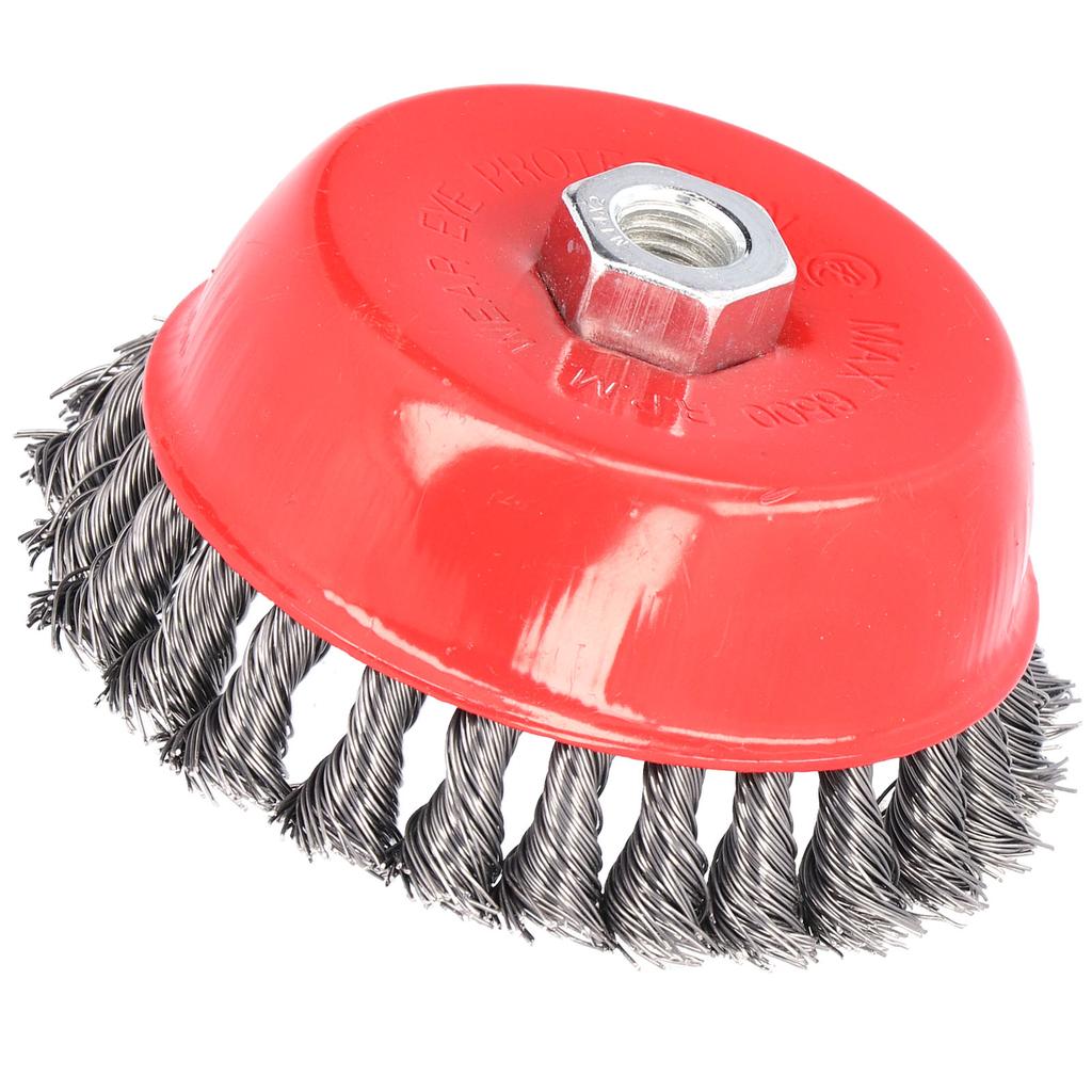 2Pcs Twist Wire Brush Wheel Knotted Grinder Cup Grinding Rust Paint Removal Tool M14 Thread 5in