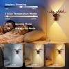 Deer Head Motion Sensor Wall Lamp USB Rechargeable Wireless LED Night Light Battery Powered Wall Light Decor For Hallway Bedroom Bathroom