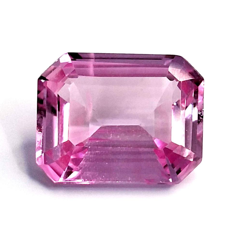 14-16 Ct Natural Light Pink Sapphire Emerald Cut Stunning Certified Gemstone
