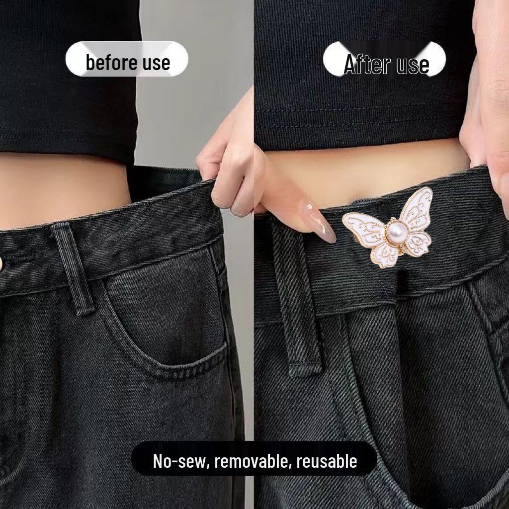 Butterfly Adjustable Detachable Waist Buckle for Jeans