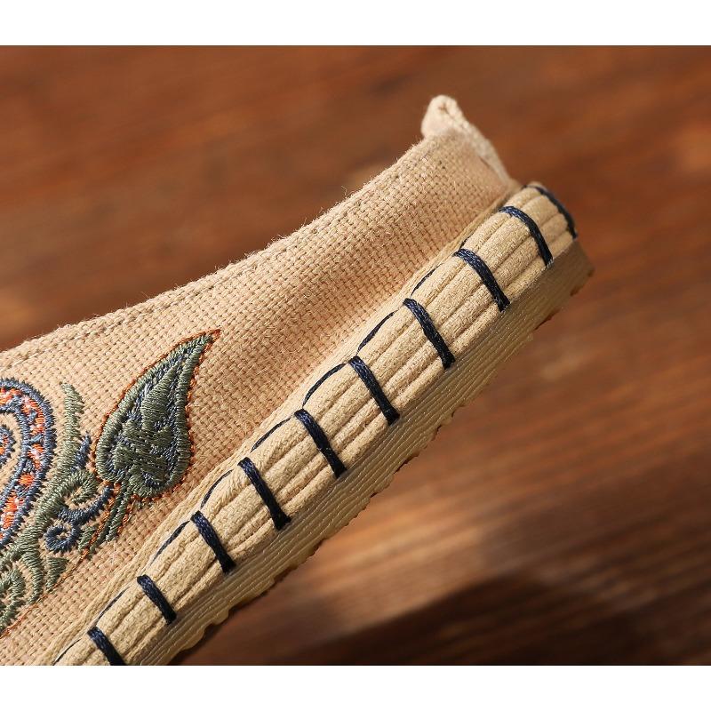 Chinese-style Embroidered Multi-layered Sole Cloth Shoes for Both Men and Women, Ethnic-style Embroidered Cloth Shoes