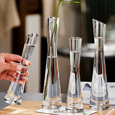 Gjennomsiktig glassblomstervase liten vase hydroponisk plante blomsterterrarium luksuriøst rombord hjemmedekor bryllupsdekorasjon