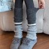 New Solid Color Knitted Leg Warmers Winter Warm Thickened Middle Tube Socks Fashion Harajuku Cashmere Hosiery Women Stockings