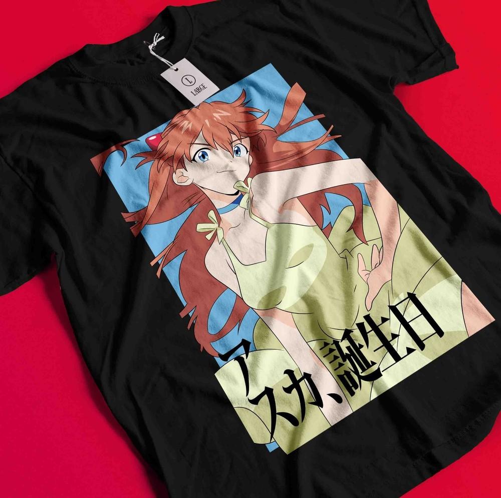 

Neon Genesis Evangelion T-Shirt Eva Shirt Asuka Tshirt Ayanami Tee Mari Misato BB888 M