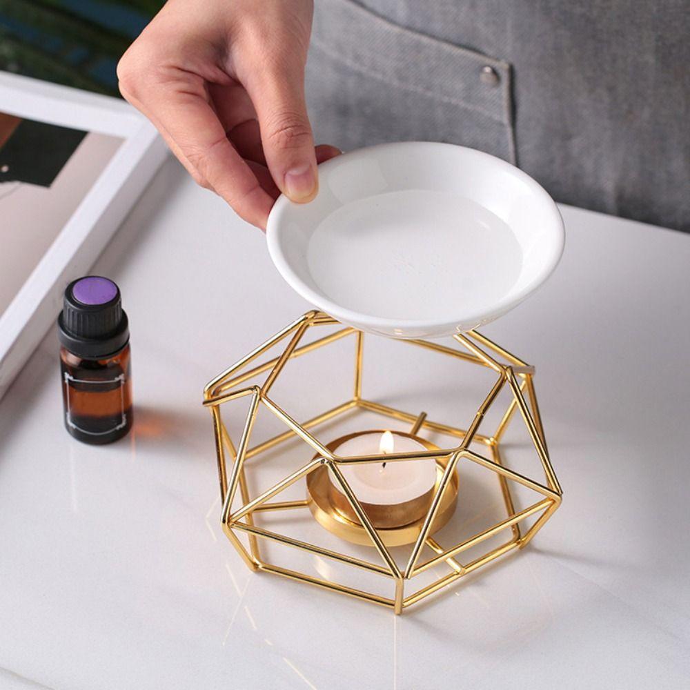Gold Candle Essential Oil Burner Romantic Incense Burner Tealight Holder  Yoga Studio