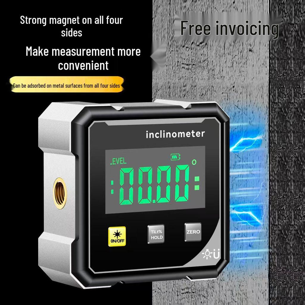 Smart Large-Screen Digital Inclinometer with Dual-Sided Laser Angle Measurement