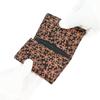 Indenya Inden Business Card Case, Large Capacity, Deerskin Leather, Black with Pink Lacquer, Snowdrop Pattern, 2501-51-160