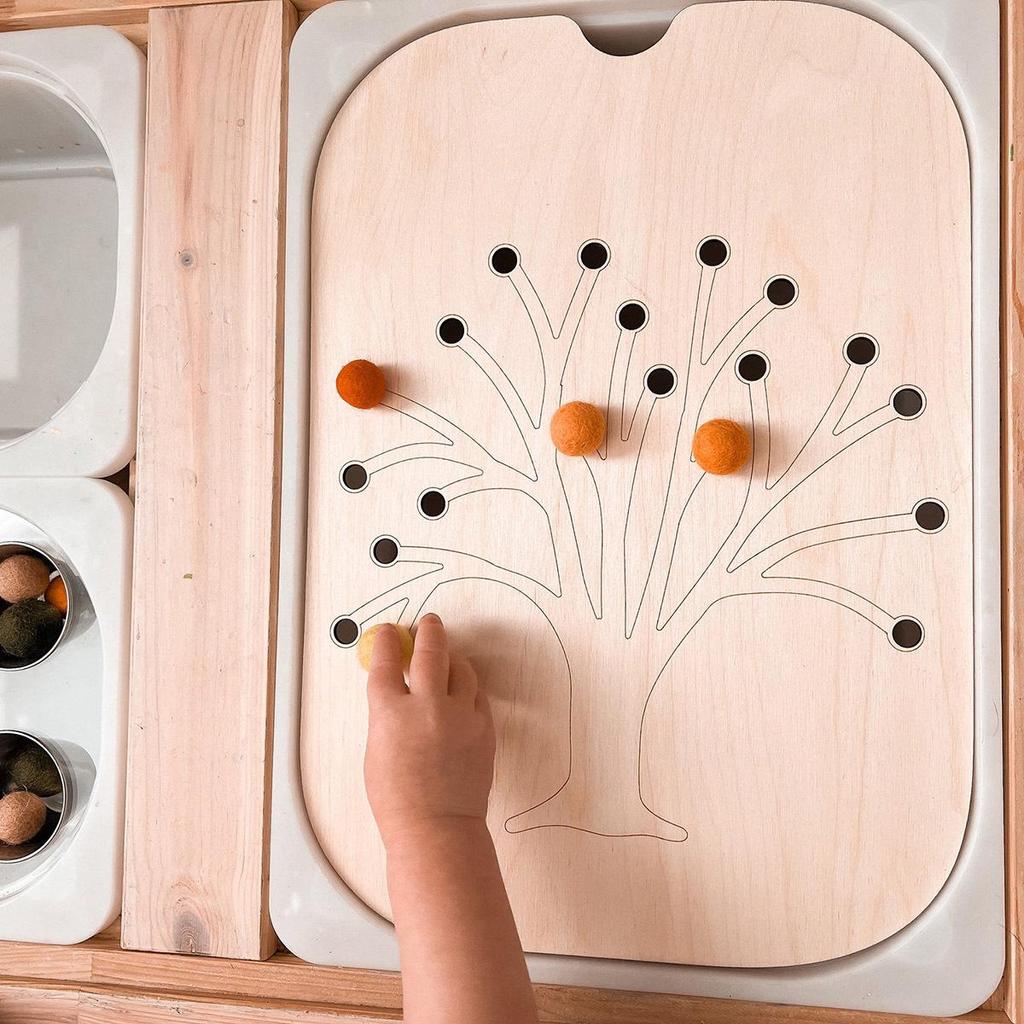 Children's Wooden Sensory Tray Game: Parent-Child Interactive Early Learning Toy