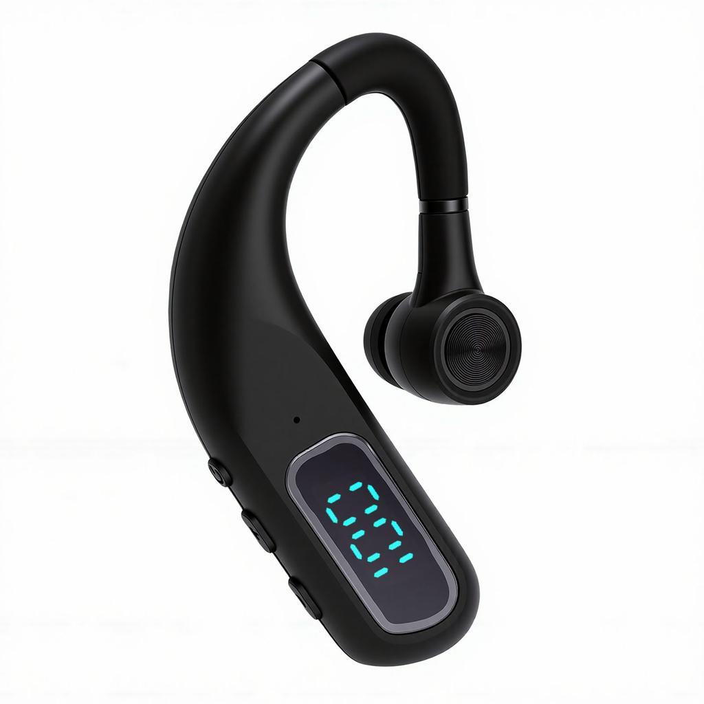 Wireless Bluetooth Earphone Long Lasting Battery Noise Canceling Single Ear Headphone for Business Call