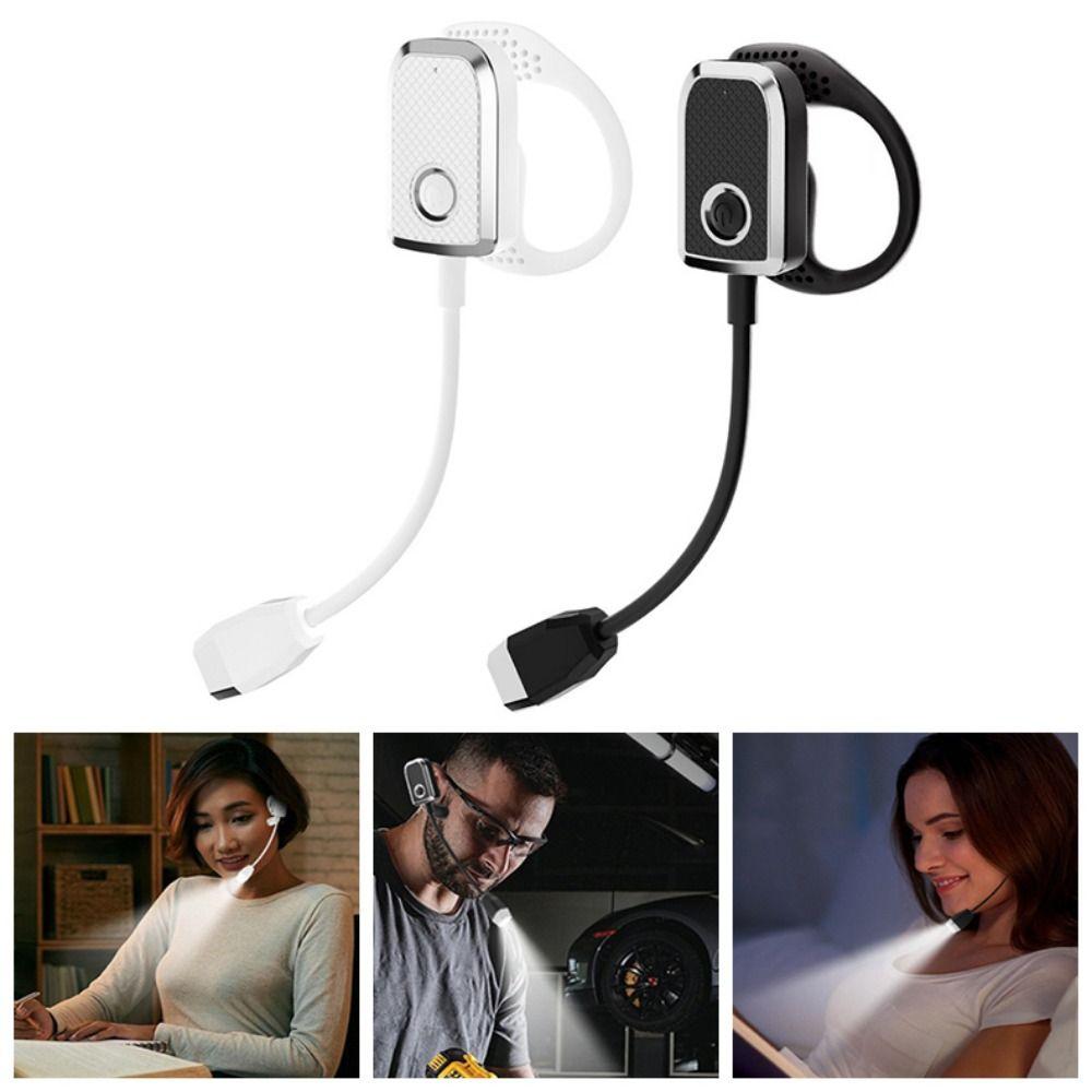 

Flexible Mini Night Light Stepless Dimming Ear Clip Lamp Universal Reading Lamp Office Usage чорний