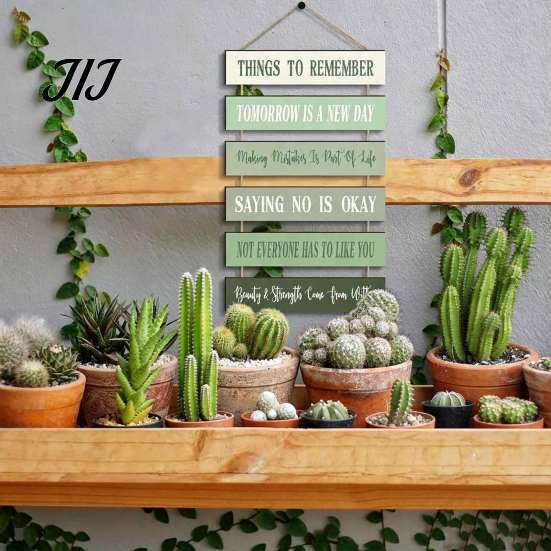 Children Room Wall Ornament Inspirational Wooden Hanging Sign, Motivational Quote Wood Plaque Decor, Study Decorative Sign Positive Saying Art