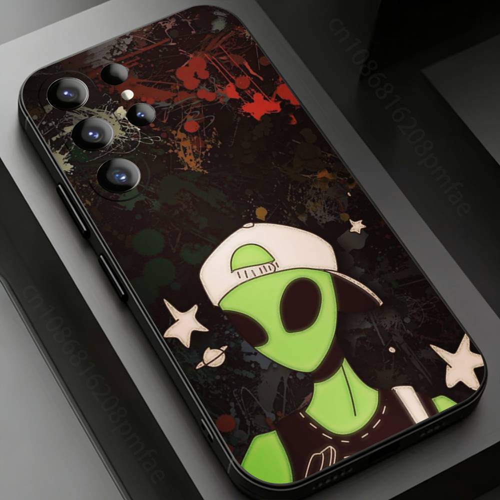 Funny Space UFO Alien Thing Phone case for Samsung Galaxy S24,25,26,23 22,21,S20 Plus Ultra FE soft fundas cases