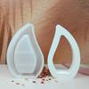 A Top Quality Waterdrop Ornament Silicone Mold DIY Hollow Water Droplet Candle Cup Holder Gypsum Plaster Concrete Mould UV Epoxy