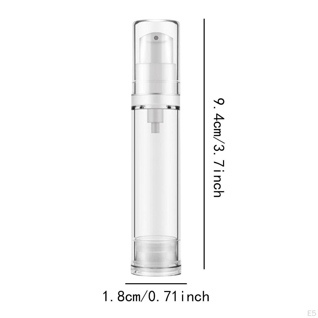 5 Pack Clear Pump Dispensers for Liquids, Refillable Containers Hair Oil And Lotion