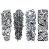 ULTNICE Extra Large Flower Temporary Tattoo Stickers 4 Sheets Full Arm Waterproof Body Art for Scar Cover and Festival Use