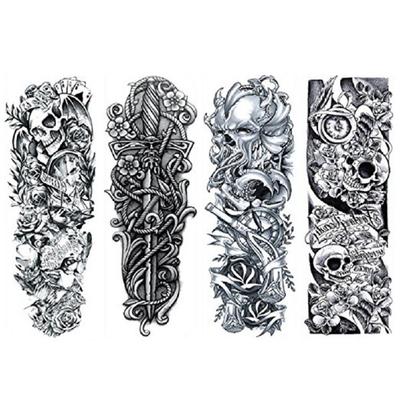 ULTNICE Extra Large Flower Temporary Tattoo Stickers 4 Sheets Full Arm Waterproof Body Art for Scar Cover and Festival Use