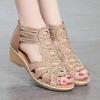 Comfortable Thick Soled Roman Sandals, Suitable for Summer New Soft Soled Shoes, Fashionable Outdoor Women's Sandals, Low Heeled Women's Shoes