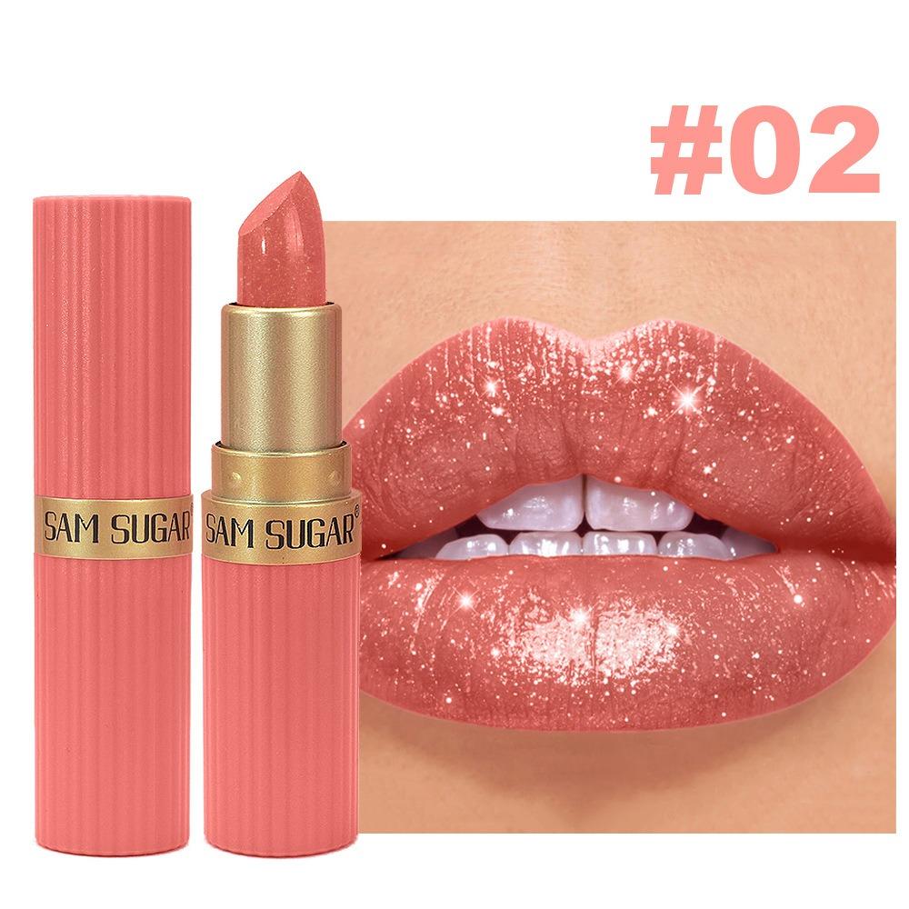 Nuovo Rossetto Metallico Rosso Lucido 6 Colori Lunga Tenuta Glitter Scintillante Lucidalabbra Solido Impermeabile Shimmer Labbra Vellutate Trucco
