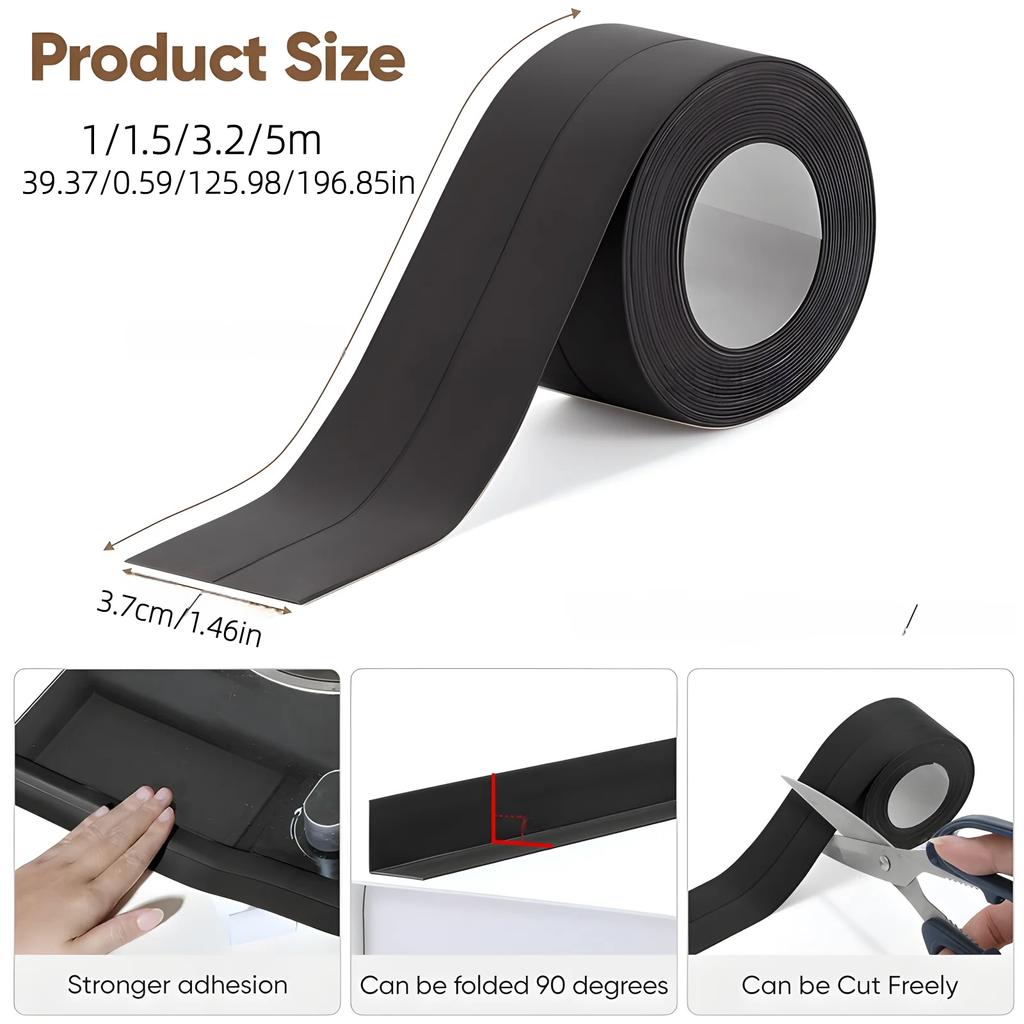 Waterproof Sealing Tape Strips PVC Self Adhesive Wall Sticker for Bathroom Shower Bath Seal Caulk Strip Kitchen Sink Mold