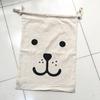 Childrens Toy Storage Bag With Bear Face Design For Travel And Home Organization
