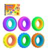 New 6Pcs New Fidget Toys Silicone Sensory Ring Silicone Decompression Toy Sensory Ring Party Entertainment Games Gift