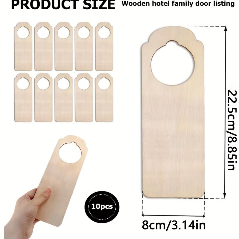 Wooden Hanging Sign Unfinished Crafts Wood Chip Decorations Suitable For Door Hanging Decoration Wooden Blank Bookmarks with Tas