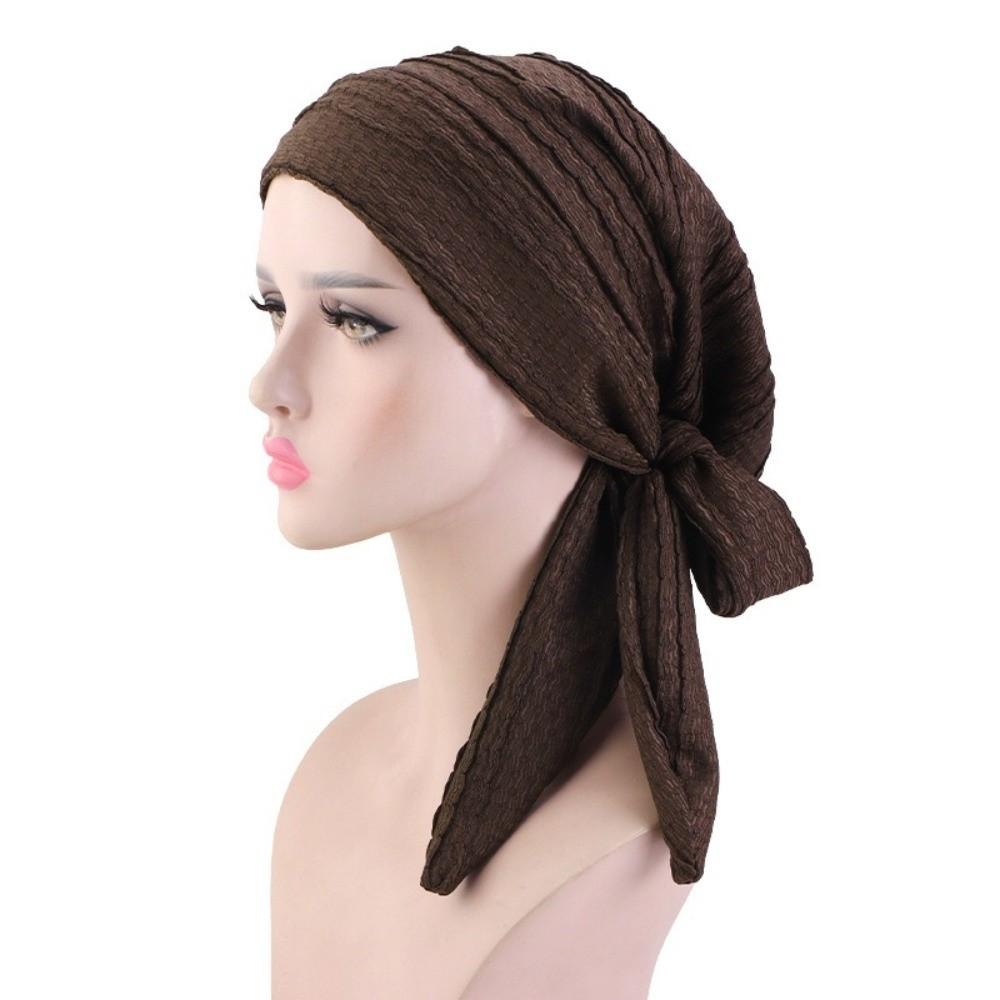 Solid Color Wrap Head Turban Breathable Turban Bonnet Fashion Head Scarf for Female Fashion