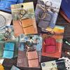 Pu  Keychain Soft Leather Mini Portable Diary Backpack Charm Notebook Literary Style Storage Accessory