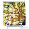 Anime Dragon Ball Burdock Broli Goku Vegeta Iv Bath Shower Curtain Waterproof 3D With Hooks For Kids Bathroom Bathtub Decoration