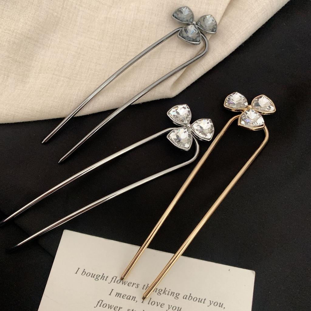 Ladies' elegant and shiny tassel hair clips, jewelry hair sticks, Hanfu wedding metal hair accessories, girls' hair accessories