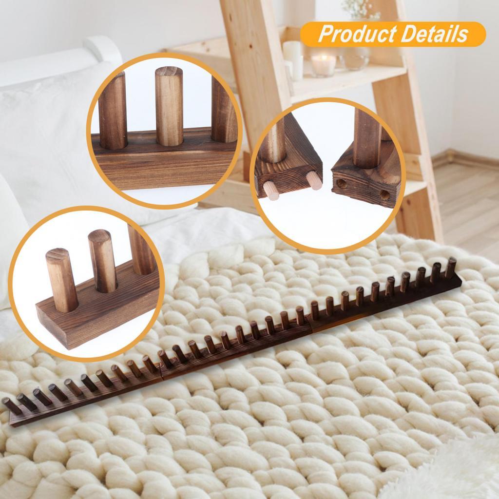 Grobgarn-Deckenwebstuhl Holz-Modulrahmen für DIY-Wurfdecke Stützrahmen für Stick- und Handstrickhandwerk