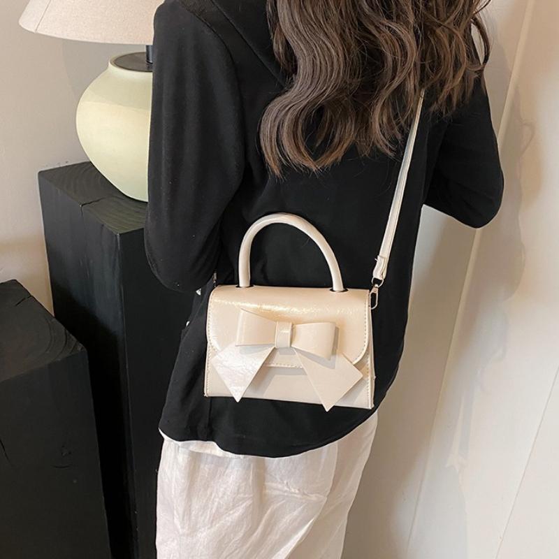 Chic Patent Leather Mini Top Handle Bags with Statement Bow Detail Detachable Crossbody Bag Strap Versatile Party Shoulder Purse