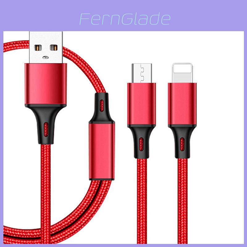 Durable Handset Data Line Double Metal Woven Nylon Data Cable For Apple And Android Devices