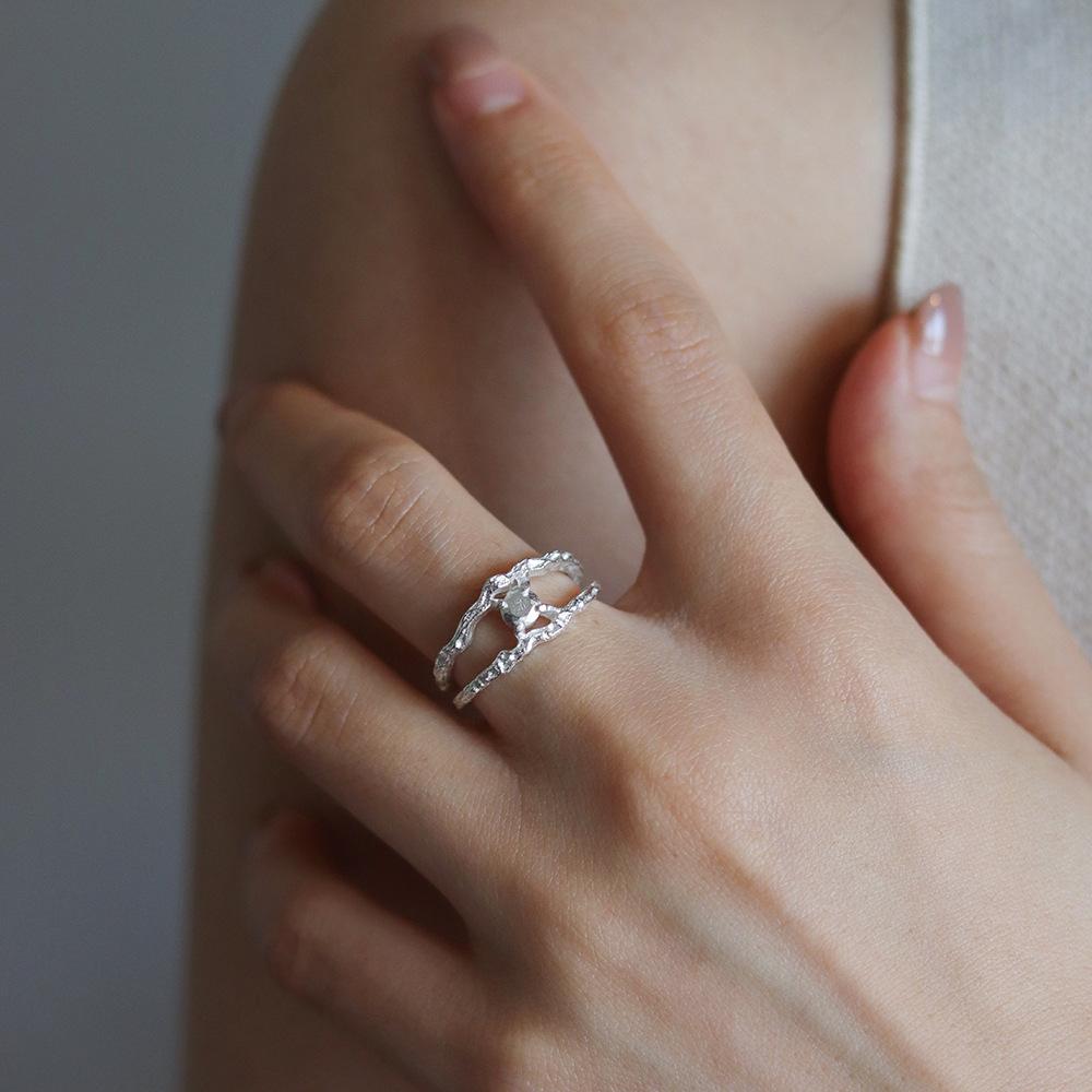 Lindon Classic Copper Alloy Zircon Ring Ladies Jewelry Wedding Promise Party Gift