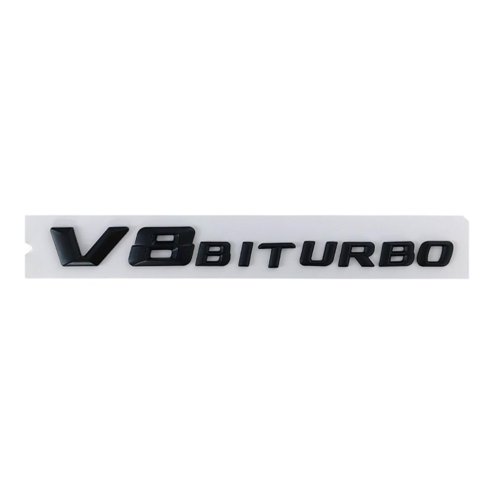 

3D автомобільна табличка з написом V8 BITURBO емблема наклейки логотип для W463 W222 W204 W205 CLS W218 C63S W213 W212 значок наклейка аксесуари 3D чорний