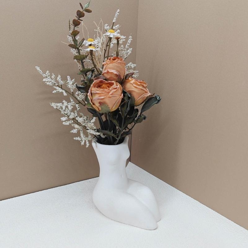 Succulents Flowerpots Mould Human Body Pen Holder Silicone Mould Plasters Epoxys Resins Molds for DIYs Enthusiasts