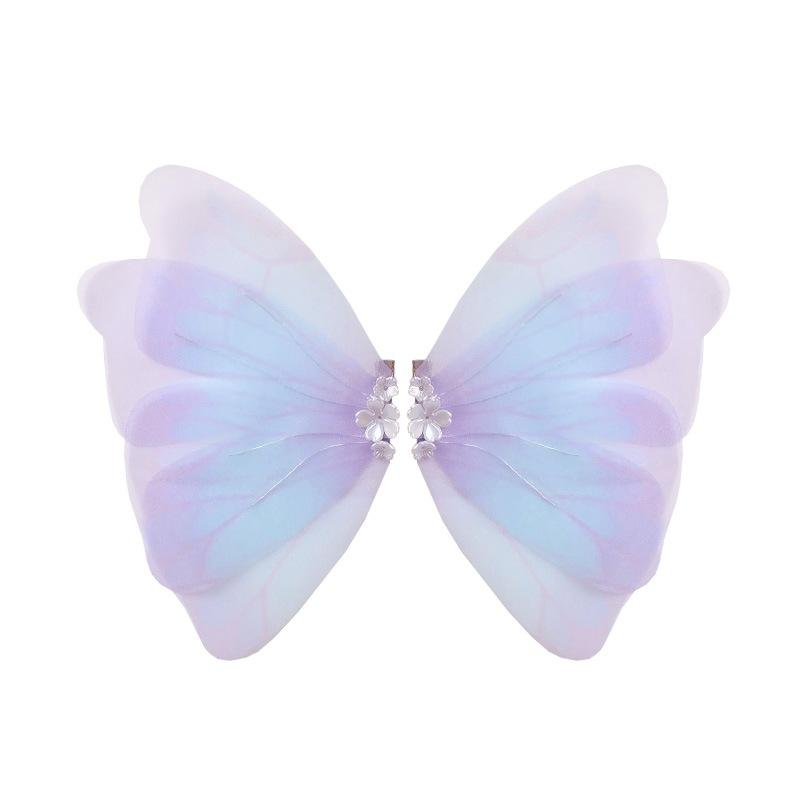 New Kids' Super Fairy 3D Tulle Big Butterfly Hair Clips Elegant Dancing Style Ancient Style Hair Accessories for Little Girls
