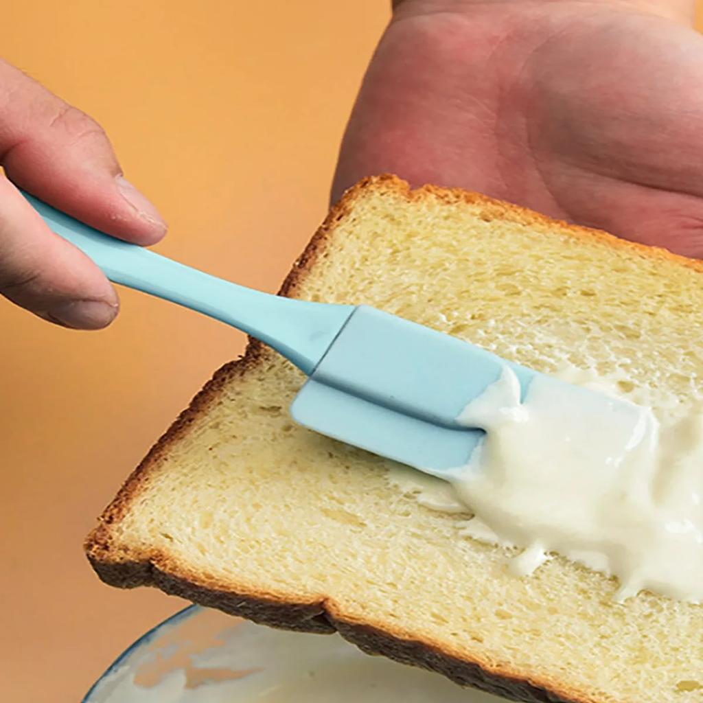 3 st/Set-Silikon Bakverktygsset Non-Stick Gräddskrapa Bröd/Kaka Smörspatel Visp Oljeborste Köksbakverktyg