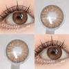 EYESHARE 1 Pair Natural Look Brown Contact Lenses Gray Lenses Eye Makeup Cosmetic Colored Softlens